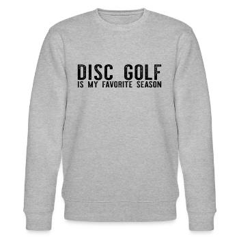 Disc Golf Is My Favorite Season - Disc Golfing - Stanley/Stella Unisex Bio-Sweatshirt CHANGER  - Grau meliert - Vorne - Nik (191cm) & Marisol (170cm)