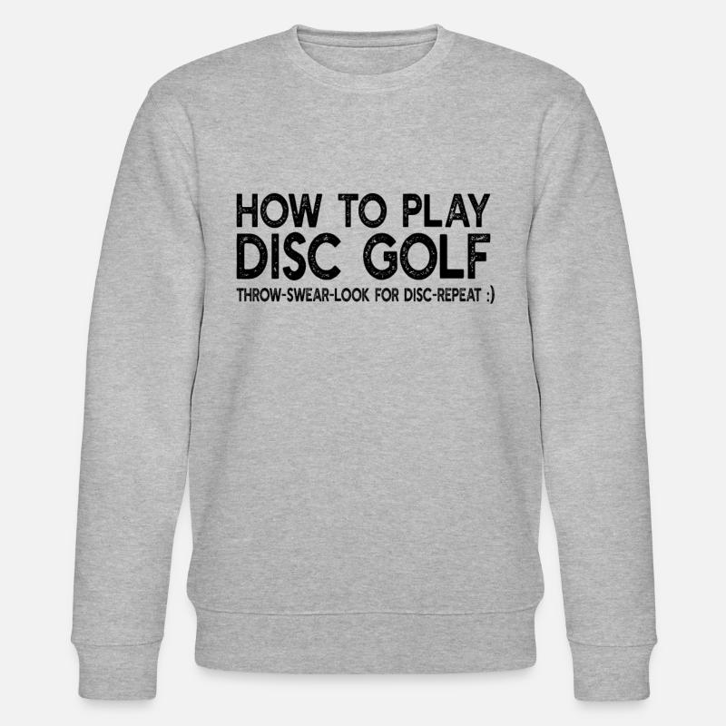 Disc Golfer - How To Play Disc Golf - Stanley/Stella Unisex Bio-Sweatshirt CHANGER - Grau meliert