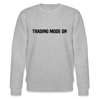 Trading Mode On - Investor Stock Market Trading - Stanley/Stella Unisex Bio-Sweatshirt CHANGER  - Grau meliert - Vorne - Nik (191cm) & Marisol (170cm)