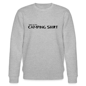 Camping - This Is My Camping Shirt Camping - Stanley/Stella Unisex Bio-Sweatshirt CHANGER  - Grau meliert - Vorne - Nik (191cm) & Marisol (170cm)