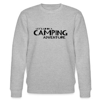 Camping - Partons à l’aventure du camping - Sweat bio CHANGER Stanley/Stella Unisexe - gris chiné - Devant - Nik (191cm) & Marisol (170cm)