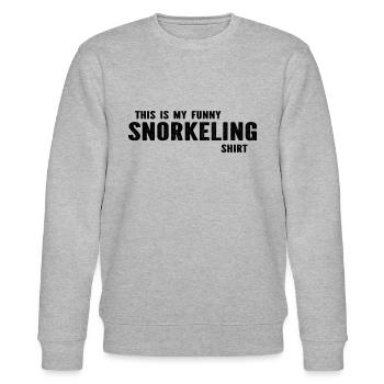 Snorkeling - Ceci est ma drôle de chemise de plongée en apnée Sno - Sweat bio CHANGER Stanley/Stella Unisexe - gris chiné - Devant - Nik (191cm) & Marisol (170cm)