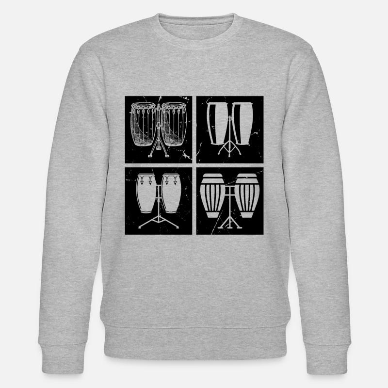 Conga Drums Conga Instruments - Stanley/Stella Unisex Bio-Sweatshirt CHANGER  - Grau meliert
