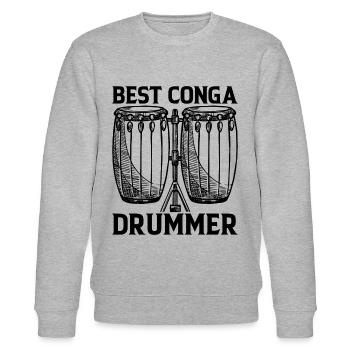 Best Conga Drummer Conga Player Conga Drummer - Stanley/Stella Unisex Bio-Sweatshirt CHANGER  - Grau meliert - Vorne - Nik (191cm) & Marisol (170cm)