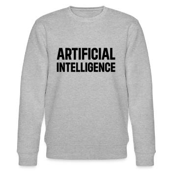 Artificial Intelligence - Ai Artificial Intelligen - Stanley/Stella Unisex Bio-Sweatshirt CHANGER  - Grau meliert - Vorne - Nik (191cm) & Marisol (170cm)