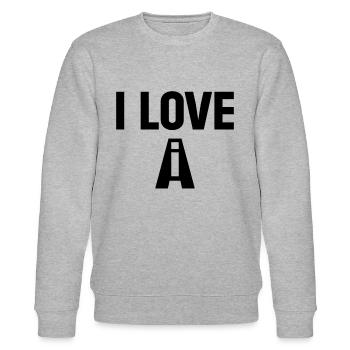 I Love AI - Ai Machines Ai Robotics Artificial Int - Stanley/Stella CHANGER Unisex Organic Sweatshirt - heather grey - Front - Nik (191cm) & Marisol (170cm)