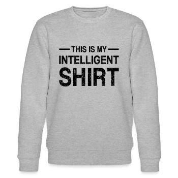 Ceci est ma chemise intelligente - drôle artificiel dans - Sweat bio CHANGER Stanley/Stella Unisexe - gris chiné - Devant - Nik (191cm) & Marisol (170cm)