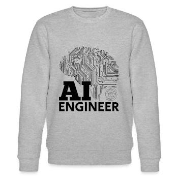 AI Engineer - Artificial Intelligence Engineer - Stanley/Stella Unisex Bio-Sweatshirt CHANGER  - Grau meliert - Vorne - Nik (191cm) & Marisol (170cm)