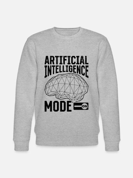 Artificial Intelligence Mode On - AI Artificial In - Stanley/Stella CHANGER Unisex Organic Sweatshirt - heather grey