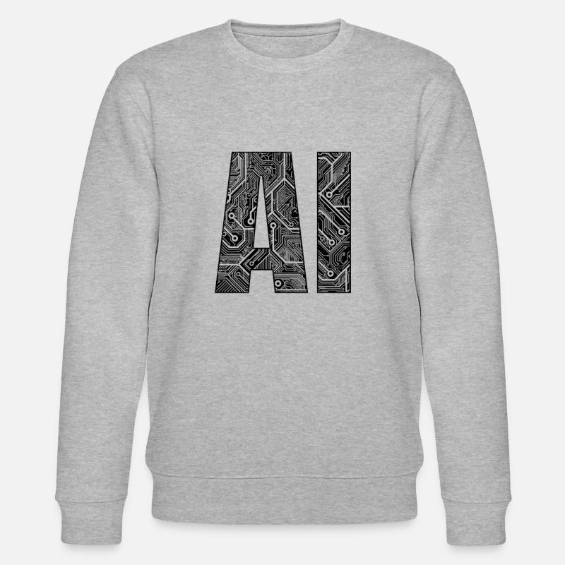 AI - Artificial Intelligence Machine Learning - Stanley/Stella Unisex Bio-Sweatshirt CHANGER  - Grau meliert