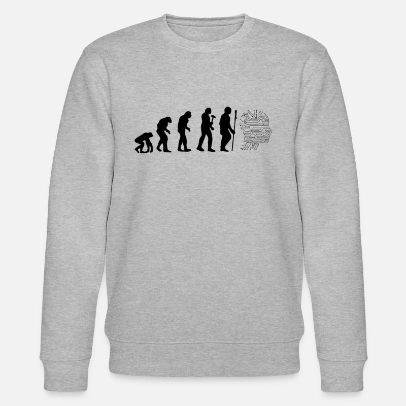 Artificial Intelligence Evolution Artificial Intel - Stanley/Stella Unisex Bio-Sweatshirt CHANGER  - Grau meliert