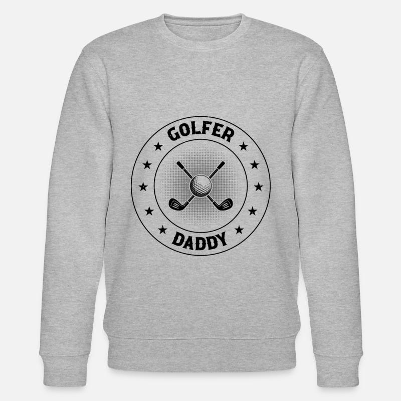 Golfer Daddy - Golfer Player Daddy - Stanley/Stella Unisex Bio-Sweatshirt CHANGER - Grau meliert