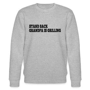 Barbecue Grilling Grandpa - Stand Back Grandpa Is - Sweat bio CHANGER Stanley/Stella Unisexe - gris chiné - Devant - Nik (191cm) & Marisol (170cm)