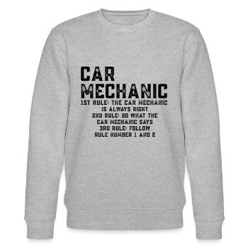 Car Mechanic Rule - The Car Mechanic Is Always Rig - Stanley/Stella CHANGER Unisex Organic Sweatshirt - heather grey - Front - Nik (191cm) & Marisol (170cm)