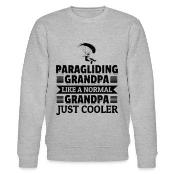 Paragliding Grandpa Like A Normal Grandpa Just Coo - Stanley/Stella CHANGER Unisex Organic Sweatshirt - heather grey - Front - Nik (191cm) & Marisol (170cm)