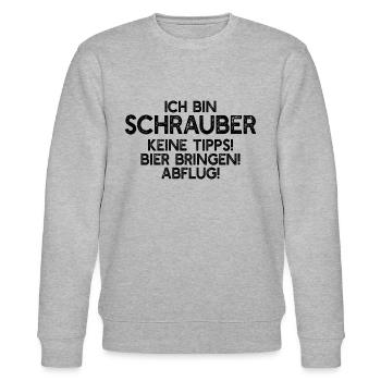 Kfz-Mechaniker Automechaniker - Bin am Schrauben - Stanley/Stella Unisex Bio-Sweatshirt CHANGER  - Grau meliert - Vorne - Nik (191cm) & Marisol (170cm)