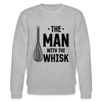 The Man With The Wisk Culinary Man Restaurant & Ki - Stanley/Stella CHANGER Unisex Organic Sweatshirt - heather grey - Front - Nik (191cm) & Marisol (170cm)
