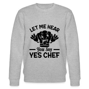 Laisse-moi t’entendre dire oui Chef Drôle de chef chapeau Kitch - Sweat bio CHANGER Stanley/Stella Unisexe - gris chiné - Devant - Nik (191cm) & Marisol (170cm)