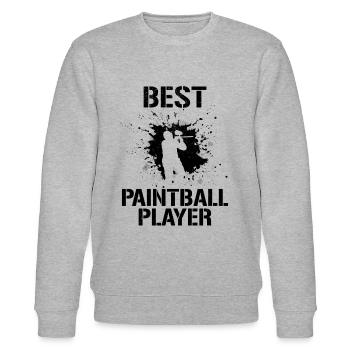 Paintballer - Meilleur joueur de paintball - Sweat bio CHANGER Stanley/Stella Unisexe - gris chiné - Devant - Nik (191cm) & Marisol (170cm)