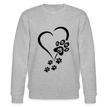 Halloween Dog Paw Heart Baby Dogs - Dog Paws Heart - Sweat bio CHANGER Stanley/Stella Unisexe - gris chiné - Devant - Nik (191cm) & Marisol (170cm)