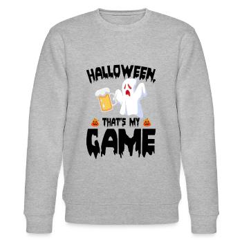 Halloween That's My Game - Halloween Party Hallowe - Stanley/Stella CHANGER Unisex Organic Sweatshirt - heather grey - Front - Nik (191cm) & Marisol (170cm)