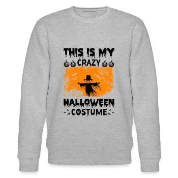 This Is My Crazy Halloween Costume Halloween - Stanley/Stella Unisex Bio-Sweatshirt CHANGER  - Grau meliert - Vorne - Nik (191cm) & Marisol (170cm)