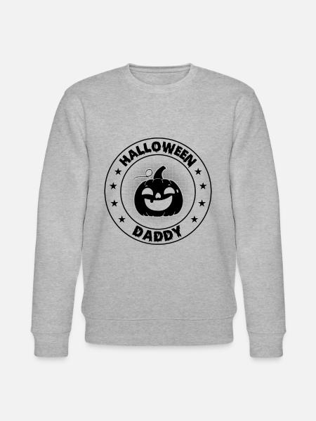 Funny Halloween Daddy Halloween Pumpkin - Stanley/Stella Unisex Bio-Sweatshirt CHANGER - Grau meliert