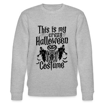 This Is My Crazy Halloween Costume - Halloween - Stanley/Stella Unisex Bio-Sweatshirt CHANGER  - Grau meliert - Vorne - Nik (191cm) & Marisol (170cm)