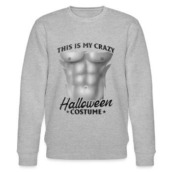 Funny Halloween Party - Crazy Halloween - Stanley/Stella Unisex Bio-Sweatshirt CHANGER  - Grau meliert - Vorne - Nik (191cm) & Marisol (170cm)
