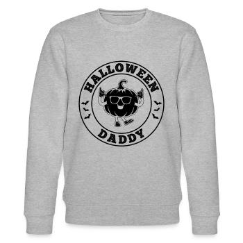 Halloween Daddy Halloween Pumpkin Dad - Stanley/Stella CHANGER Unisex Organic Sweatshirt - heather grey - Front - Nik (191cm) & Marisol (170cm)