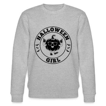 Halloween Girl Halloween Pumpkin Girl - Stanley/Stella CHANGER Unisex Organic Sweatshirt - heather grey - Front - Nik (191cm) & Marisol (170cm)