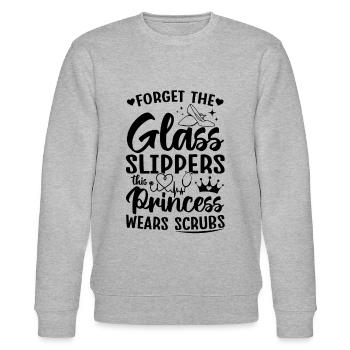 Forget The Glass Slippers This Princess Wears Scru - Stanley/Stella Unisex Bio-Sweatshirt CHANGER  - Grau meliert - Vorne - Nik (191cm) & Marisol (170cm)