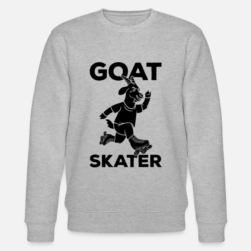 Roller Skating GOAT Skater - Stanley/Stella Unisex Bio-Sweatshirt CHANGER  - Grau meliert