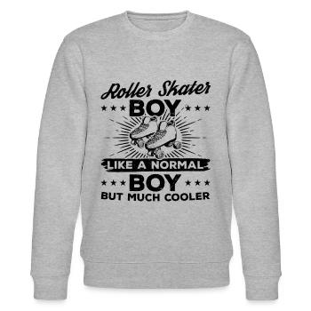 Roller Skater Boy Comme Un Garçon Normal Mais Beaucoup Coole - Sweat bio CHANGER Stanley/Stella Unisexe - gris chiné - Devant - Nik (191cm) & Marisol (170cm)