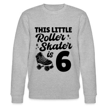 This Little Roller Skater Is 6 Years Old Roller Sk - Stanley/Stella CHANGER Unisex Organic Sweatshirt - heather grey - Front - Nik (191cm) & Marisol (170cm)