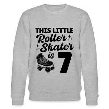Ce petit patineur à roulettes a 7 ans Roller Sk - Sweat bio CHANGER Stanley/Stella Unisexe - gris chiné - Devant - Nik (191cm) & Marisol (170cm)