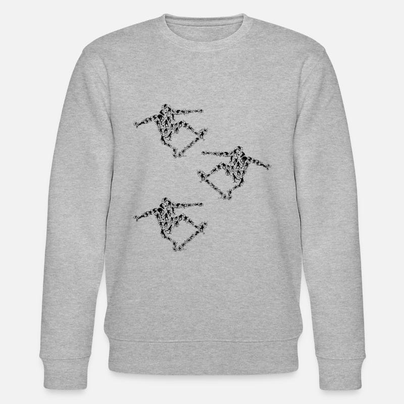 Skateboard Silhouette Skateboarder Silhouette - Sweat bio CHANGER Stanley/Stella Unisexe - gris chiné