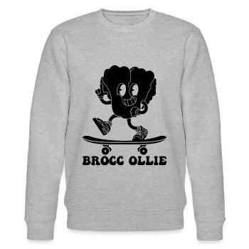Skateboarding Brocc Ollie - Funny Skateboarder Bro - Sweat bio CHANGER Stanley/Stella Unisexe - gris chiné - Devant - Nik (191cm) & Marisol (170cm)