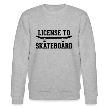 Skateboarding drôle - Licence de skateboard - Sweat bio CHANGER Stanley/Stella Unisexe - gris chiné - Devant - Nik (191cm) & Marisol (170cm)