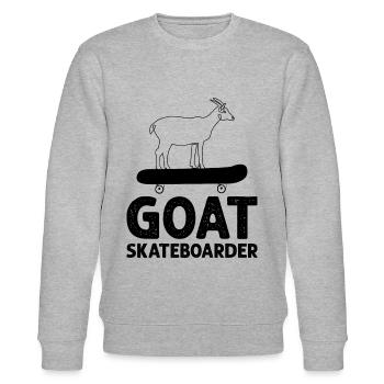 GOAT Skateboarder - Skateboard drôle - Sweat bio CHANGER Stanley/Stella Unisexe - gris chiné - Devant - Nik (191cm) & Marisol (170cm)