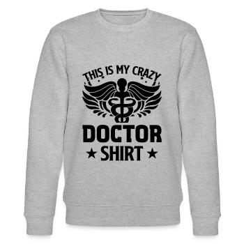C’est mon médecin fou chemise médecin drôle - Sweat bio CHANGER Stanley/Stella Unisexe - gris chiné - Devant - Nik (191cm) & Marisol (170cm)