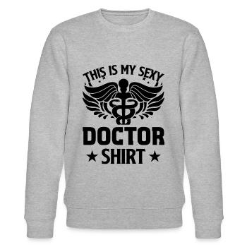 C’est ma chemise de médecin sexy drôle médecin médical - Sweat bio CHANGER Stanley/Stella Unisexe - gris chiné - Devant - Nik (191cm) & Marisol (170cm)