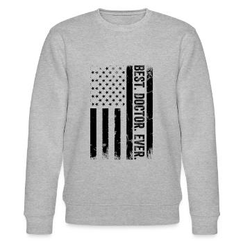 Best. Doctor. Ever - Stanley/Stella Unisex Bio-Sweatshirt CHANGER  - Grau meliert - Vorne - Nik (191cm) & Marisol (170cm)