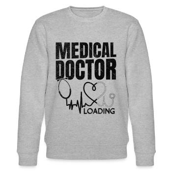 Médecin Chargement - Médecine étudiante en médecine - Sweat bio CHANGER Stanley/Stella Unisexe - gris chiné - Devant - Nik (191cm) & Marisol (170cm)