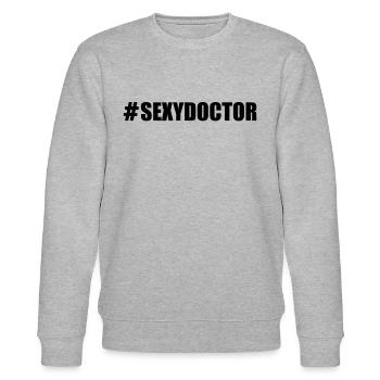 #SexyDoctor - Médecin hospitalier Médecin urgentiste - Sweat bio CHANGER Stanley/Stella Unisexe - gris chiné - Devant - Nik (191cm) & Marisol (170cm)