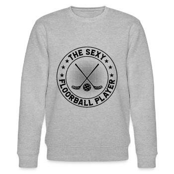 Le joueur de floorball sexy - Sweat bio CHANGER Stanley/Stella Unisexe - gris chiné - Devant - Nik (191cm) & Marisol (170cm)