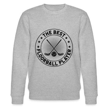 Le meilleur joueur de floorball - Sweat bio CHANGER Stanley/Stella Unisexe - gris chiné - Devant - Nik (191cm) & Marisol (170cm)