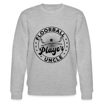 Floorball Player Uncle - Stanley/Stella Unisex Bio-Sweatshirt CHANGER  - Grau meliert - Vorne - Nik (191cm) & Marisol (170cm)