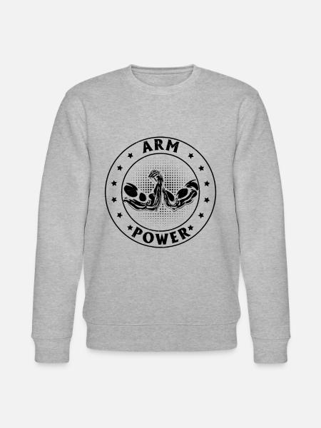 Arm Wrestling Arm Power Armwrestling Arm Wrestler - Stanley/Stella Unisex Bio-Sweatshirt CHANGER - Grau meliert