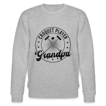Croquet Player Grandpa - Croquet Game Croquet Gran - Stanley/Stella Unisex Bio-Sweatshirt CHANGER  - Grau meliert - Vorne - Nik (191cm) & Marisol (170cm)